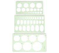 ULTECHNOVO Modèle de Dessin Géométrique Outil Multifonction 3pcs en Plastique Léger Règle de Mesure pour Étudiants et Artistes en Atelier ou Bâtiment
