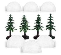 ULTECHNOVO Modèle D'igloo Miniature en Plastique Léger Mini Sapins de Noël pour Décoration Réaliste de Paysages Micro et Étagères