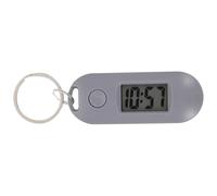 ULTECHNOVO Montre de poche porte-clés - Mini montre de poche numérique - Montre de poche électronique avec chaîne - Porte-clés pour étudiant - Pour sac à dos - Blanc, gris, 6.5x2.5cm