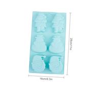 ULTECHNOVO Moule à Gâteau de Noël en Silicone 6 Compartiments Matrice de Cuisson pour Biscuits et Chocolats Accessoires de Pâtisserie Réutilisables Léger et Facile à Couleur Aléatoire