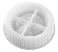 ULTECHNOVO Moule en Silicone pour Cendrier de Tête de Crâne, Surface Lisse Réutilisable, Matériau Silicone Blanc, pour DIY et Décoration Halloween à Domicile