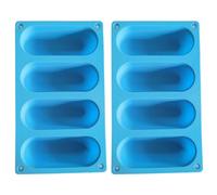 ULTECHNOVO Moule Silicone 2 Pièces pour Pains Hot-Dogs et Saucisses, Plateau Perforé Antiadhésif, Cuisson Maison de Pains Longs et Snacks, Adapté Four Domestique