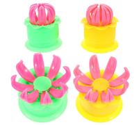 ULTECHNOVO Moules à Baozi 2 Pièces en Plastique Alimentaire Jaune et Vert, Moules à Pâtisserie Fleur pour Fabrication de Brioches Vapeur, Outil la Cuisine Chinois pour Dim Sum et Raviolis