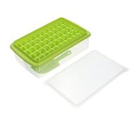 ULTECHNOVO Moules à Glace Maison Compartiments avec Grattoir et Boîte de Rangement Kit Pratique Plastique PP Vert Transparent pour Glaçons Réutilisables Facile à Démouler et