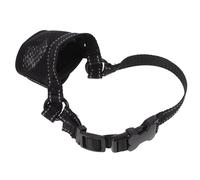ULTECHNOVO Muselière pour Chien en Polyester Noir Ajustable et Résistante à l'usure Sangle et Boucle, Masque Anti-aboiements Extérieur pour Chiens Tailles S à XXL