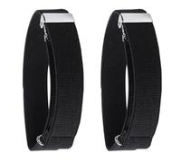 ULTECHNOVO Noires Jarretières de Manches 2 Paires, Élastiques Unisexes | Polyester et Caoutchouc Élastique, pour Poignets et Manches de Chemise, Usage Bureau et Soirées Formelles