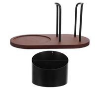 ULTECHNOVO Organisateur de Café Petit Format en Bois pour Capsules, Tasses et Agitateurs, Support de Rangement de Comptoir pour Station Café à Domicile et Bureau, Pratique et Compact
