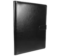 ULTECHNOVO Organisateur de Documents Multifonction en Pu Noir Compartiments Multiples et Porte-stylo Flexible, Dossier A4 Pratique pour Bureau et Réunions Professionnelles