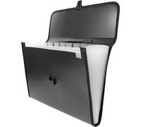 ULTECHNOVO Organisateur de Fichiers Extensible en Abs Noir Soufflets, Pochette Étanche pour Documents, Grosse Capacité, pour Bureau et Maison