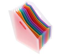 ULTECHNOVO Organiseur de Fichiers Accordéon Petit Format, Dossier Extensible Transparent, Grand Volume de Rangement Vertical, Système Multi-Niveaux, pour Bureau et Organisation de Documents