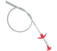 ULTECHNOVO Outil de Débouchage Flexible pour Évier 60 Cm en Métal Élastique Argenté, Pince à 4 Griffes pour Canalisation, Nettoyeur de Cheveux et Déchets, Accessoire de Nettoyage la Cuisine