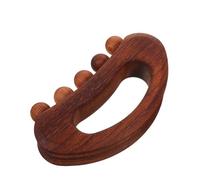 ULTECHNOVO Outil de Massage Gua Sha avec Poignée Courbée en Bois de Hêtre Massif et Cinq Billes pour Relaxation Musculaire et Thérapie Manuelle du Corps