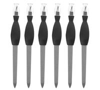 ULTECHNOVO Outils Manucure Lime à Set de 12 en Acier Inoxydable Noir et Repousse-cuticules pour Usage Professionnel et Nail Art