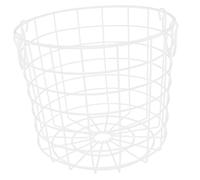 ULTECHNOVO Panier En Métal à Divers Articles En Fil De Fer, Moyen, Blanc, Base Plate, Solide, Pour Rangement Maison Cuisine, Panier à Fruits,