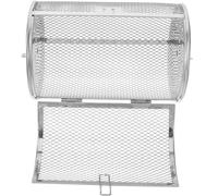 ULTECHNOVO Panier Rôtissoire Rotatif en Acier Inoxydable 120x180 Mm pour Four Et Barbecue, Tambour Torréfacteur 360° pour Fruits Secs, Légumes Et Viandes, Panier à Griller Polyvalent Et Réutilisable