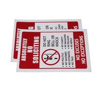 ULTECHNOVO Panneau « Démarchage Interdit » Autocollant 2 Pièces 9,5 X 14 Cm Pvc Étanche pour Porte Maison Bureau, Signalétique Sécurité Anti-sollicitation, Panneau Adhésif Stop Démarchage