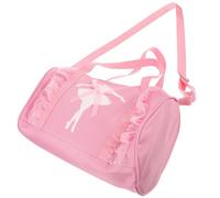 ULTECHNOVO Paquet à Dos de Danse Classique pour Fille Maternelle, Bandoulière Réglable, Grand Format en Tissu Rose Motifs Danseurs et Bordure Dentelle, Paquet Sport Ballet pour Entraînement