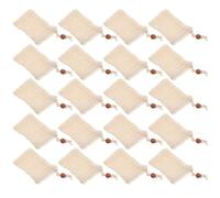 ULTECHNOVO Paquet à Savonnette en Sisal Séchage Rapide et Circulation D'air Lot de 20 avec Cordon de Serrage, Filet Moussant pour Savonnette Solide Voyage