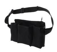 ULTECHNOVO Paquet Banane à Outils en Tissu Oxford Noir Ceinture Multifonctions Pochette pour Flacons D’Huiles Essentielles et Lotions de Massage Rangement Pratique et Léger pour