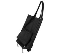 ULTECHNOVO Paquet de Courses Pliable à roulettes Noir Léger avec Grosse Capacité Tissu Oxford Résistant Paquet à Provisions Portable pour Courses Voyage et Pique-Niques Cabas