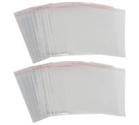 ULTECHNOVO Paquet de Rangement Auto-Adhésifs 12 X 18 CM, 200 Pièces, Sachets Transparents pour Emballage de Vêtements et Conservation