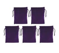 ULTECHNOVO Paquet de Rangement pour Câbles Lot de 5pcs Pourpre en Flanelle Cordon de Serrage Organiseur de Câbles USB Pratique pour Voyage et Rangement Électronique