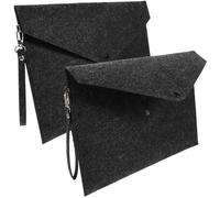 ULTECHNOVO Paquet de Rangement pour Documents en Feutre 2pcs Bouton-pression, Résistant à L'usure et Robuste, pour Voyages D'affaires et Employés D'entreprise