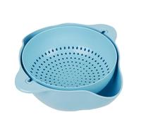 ULTECHNOVO Passoire à Légumes Double Couche en Plastique Bleu Panier de Vidange Multifonction Bol de Lavage Égouttoir pour Fruits et Légumes Usage la Cuisine Ménager 1 Pièce Réutilisable