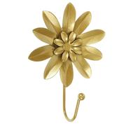 ULTECHNOVO Patère Murale en Fer Doré, Crochet Mural Forme Fleur, Mini Cintre D'entrée sans Perçage, Crochet à Usage Domestique pour Manteaux, Clés et Accessoires, Décoration Intérieure