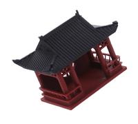 ULTECHNOVO Pavillon de Micro-Paysage, Ornement Modèle de Pavillon, Figurine Miniature de Maison Chinoise, Plastique, Café, pour Aquarium et Bassin à Poissons, Décor Zen Style Plusieurs Styles