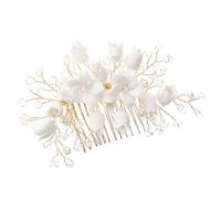ULTECHNOVO Peigne à Cheveux Floral en Cristal Fait Main Accessoire pour Cheveux de Mariage Fleurs Délicates Coiffe Latérale Élégante pour Mariée Romantique pour Cérémonie