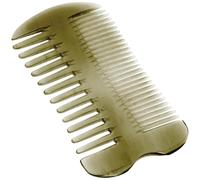 ULTECHNOVO Peigne Double Face en Corne de Bœuf, Peigne de Soin des Cheveux Antistatique Dents Larges et Fines, Accessoire de Massage du Cuir Chevelu pour Usage Quotidien, Léger et Pratique,