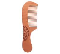ULTECHNOVO Peigne en Bois à Long Manche pour Cheveux Longs et Barbe, Démêlage Doux, Design Ergonomique Antistatique, Usage Quotidien et Voyage, Prise en Main Confortable