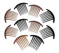 ULTECHNOVO Peignes Latéraux en Acrylique pour Femmes et Filles Design Classique Portable 7 Dents Lot de 10 Adapté à Tout Style de Cheveux pour Usage Quotidien