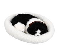 ULTECHNOVO Peluche Chien Réaliste Qui Dort et Respire Décorative pour Chambre Doux sans Bruit Cadeau Danniversaire ou Noël pour Garçon et Fille