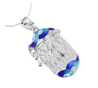 ULTECHNOVO Pendentif Diffuseur Huile Essentiel Creux Alliage Cuivre Plaqué Forme Colonne avec Support Sécurisé Accessoire Aromathérapie Suspendu pour Bijoux DIY