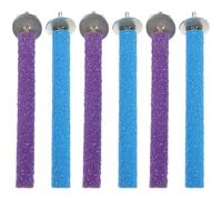 ULTECHNOVO Perchoir Grimpant pour Perroquet 6 pièces en Résine, Accessoire de Cage à Oiseaux pour Ponçage des Ongles et Détente des Perruches