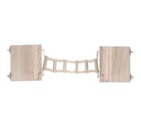 ULTECHNOVO Perchoir pour Oiseaux Domestiques en Bois Plateforme et Échelle Suspendue, Résistant à l'usure pour Cage d'oiseaux Intérieur, pour Perroquets et Perruches