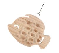 ULTECHNOVO Perchoir pour Perroquet en Bois de Poisson, Plateforme Stable pour Cage à Oiseaux, Favorise L'intelligence des Petits Perroquets