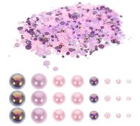 ULTECHNOVO Perles et Cristaux Abs pour Ongles Décorations Flatback Plates Bijoux Nail Charms Petits Accessoires Nail Art Résistants pour Femmes et Adolescents