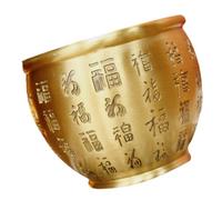 ULTECHNOVO Petit Bassin à Trésors en Laiton 9 CM Bol Amulette Décoratif Décoration de Table de Bureau Objet Amulette Artisanal pour Salon et Bureau