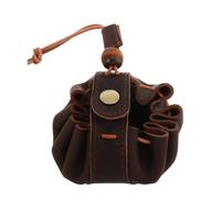 ULTECHNOVO Petit Porte-Monnaie à Cordon Cuir Fait Main Bourse Compacte pour Accessoires Vintage Unisexe Pratique et Élégant