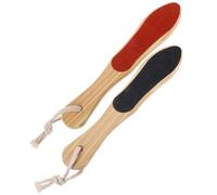 ULTECHNOVO Pierre Double Face en Bois Surface Large pour Massage des Pieds, 2 Pièces, Accessoire Pédicure Professionnel pour Éliminer la Peau Morte