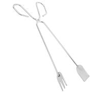 ULTECHNOVO Pince à Charbon Allongée Forgé pour Feu de Camp Outil Polyvalent pour Bbq Extérieur et Foyer Poignée Épaisse Anti-brûlure Accessoire Camping Plein Air Sécurisé