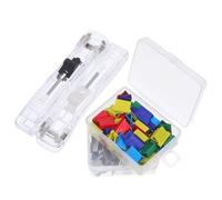 ULTECHNOVO Pince à Papier Réutilisable avec Distributeur Transparent et Agrafeuse à Poussée de Clips Moyens pour Bureau et Maison Maintien Solide des Documents