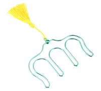 ULTECHNOVO Pince à Partitions Musicale en Métal avec Pompon Vert, Clip de Livre de Musique Taille Moyenne, Bord Lisse sans Coupure, Accessoire Pratique pour Piano, Guitare et Partitions