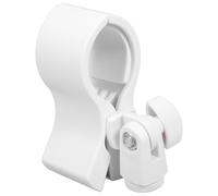 ULTECHNOVO Pince de Microphone à Ressort Régulable Blanche Vis 3/8 Support de Micro en Plastique pour Pied Clips Micro Multi-usage pour Accessoires Studio et Enregistrement Compatible