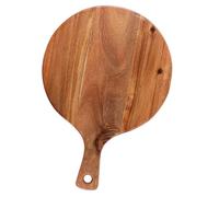 ULTECHNOVO Planche à Pizza Ronde Naturel pour Découpe et Service Plateau Multifonction pour Fromage et Apéritifs Plateau Traditionnel Style Pelle pour Cuisine et Restaurant