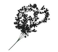 ULTECHNOVO Plante Suspendue Eucalyptus Artificielle Noire Réaliste Décorative pour Halloween Plante Suspendue Fausse Feuillage Noir pour Décoration de Porte et Ambiance Festive