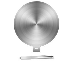 ULTECHNOVO Plaque D’adaptation pour Cuisson à Induction et Gaz 280x3,4 Mm en Acier Inoxydable, Diffuseur de Chaleur pour Poêle Électrique Fonction Décongélation, Accessoire la Cuisine